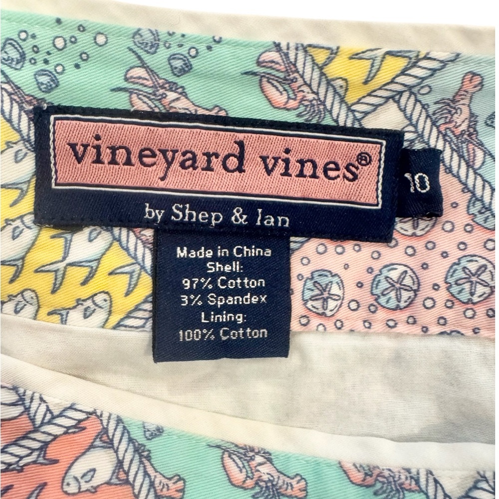 VINEYARD VINES MULTI PATCH mini SKIRT women’s size 10 - Picture 3 of 11